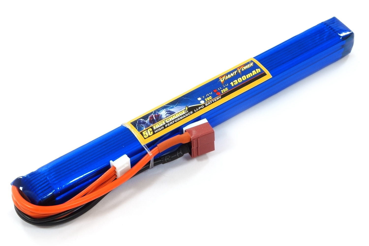 Аккумулятор для страйкбола Giant Power (Dinogy) Li-Pol 11.1V 3S 1300mAh 25C 18х17х190мм T-Plug
Аккумулятор для страйкбола Giant Power (Dinogy) Li-Pol 11.1V 3S 1300mAh 25C 18х17х190мм T-Plug