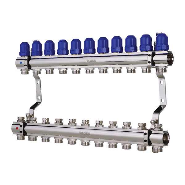 Коллекторный блок с термостатическими клапанами KOER KR.1100-09 1”x9 WAYS (KR2635)
Коллекторный блок с термостатическими клапанами KOER KR.1100-09 1”x9 WAYS (KR2635)