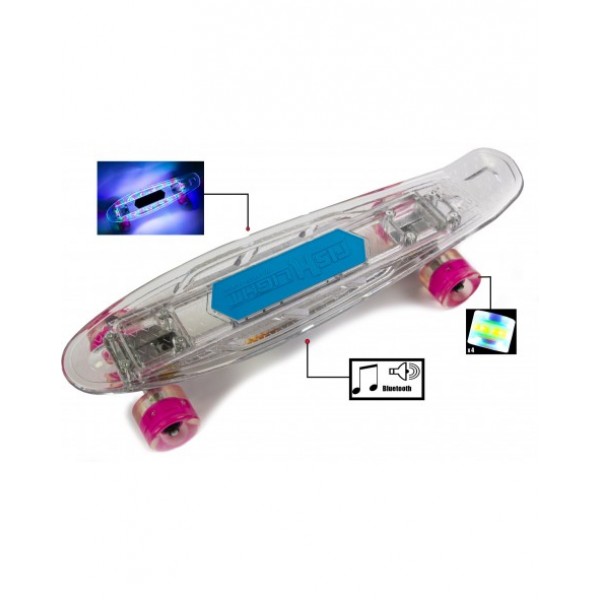 Прозрачный пенни борд Penny Board 22" "Fish Skateboard" Белый Музыкальный со светящимися колесами
Прозрачный пенни борд Penny Board 22" "Fish Skateboard" Белый Музыкальный со светящимися колесами