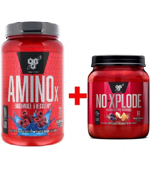 Комплект Аминокислота BSN Amino-X 1.01 кг Ежевика + Предтренировочный комплекс BSN N.O. Xplode 3.0, 1.11 кг Фруктовый пунш (912551)
Комплект Аминокислота BSN Amino-X 1.01 кг Ежевика + Предтренировочный комплекс BSN N.O. Xplode 3.0, 1.11 кг Фруктовый пунш (912551)