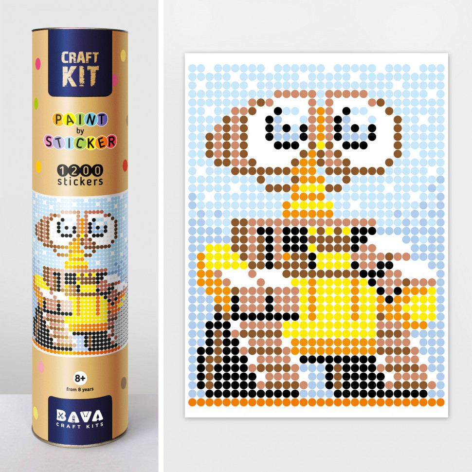 Картина по номерам стикерами в тубусе "Робот желтый" (WALL-E) , 33х48см, 1200 стикеров. 1883
Картина по номерам стикерами в тубусе "Робот желтый" (WALL-E) , 33х48см, 1200 стикеров. 1883