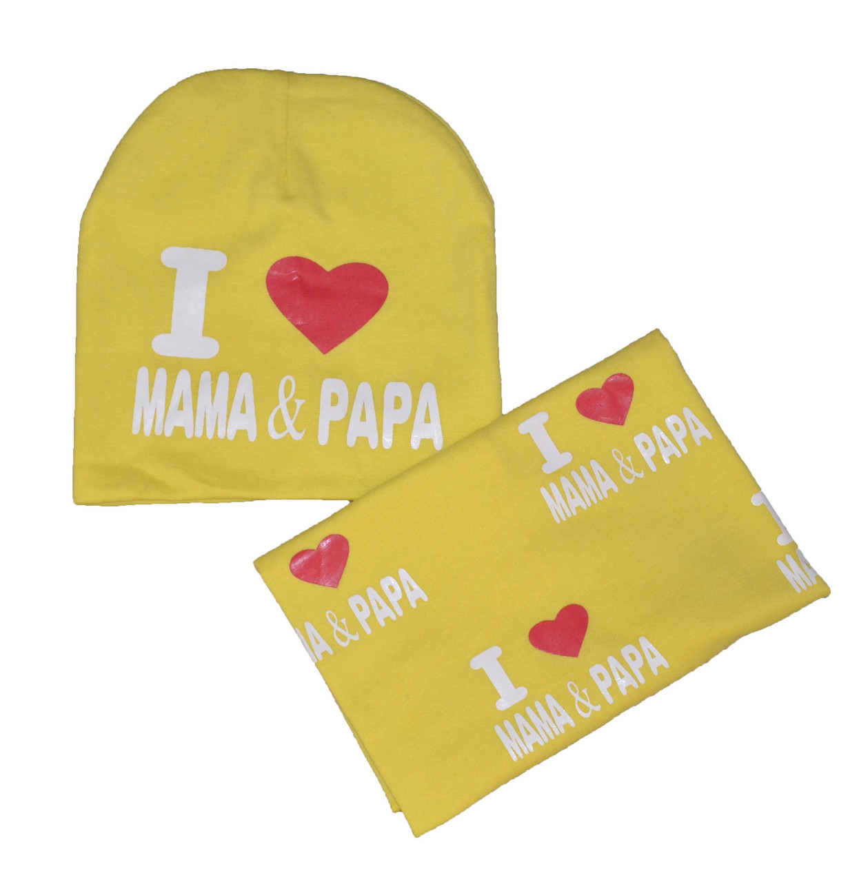 Набор Bape детский шапка и шарф хомут желтый I love MAMA and PAPA 50 см (setsc - 360-05)
Набор Bape детский шапка и шарф хомут желтый I love MAMA and PAPA 50 см (setsc - 360-05)