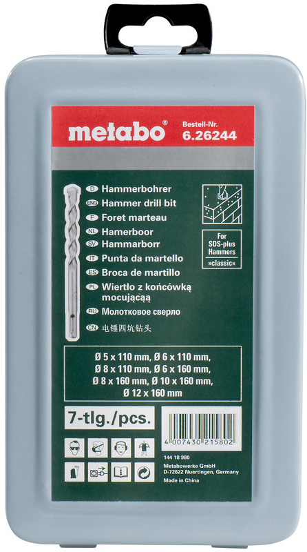 Набір свердел Metabo SDS+ Classic 7 шт.
Набір свердел Metabo SDS+ Classic 7 шт.