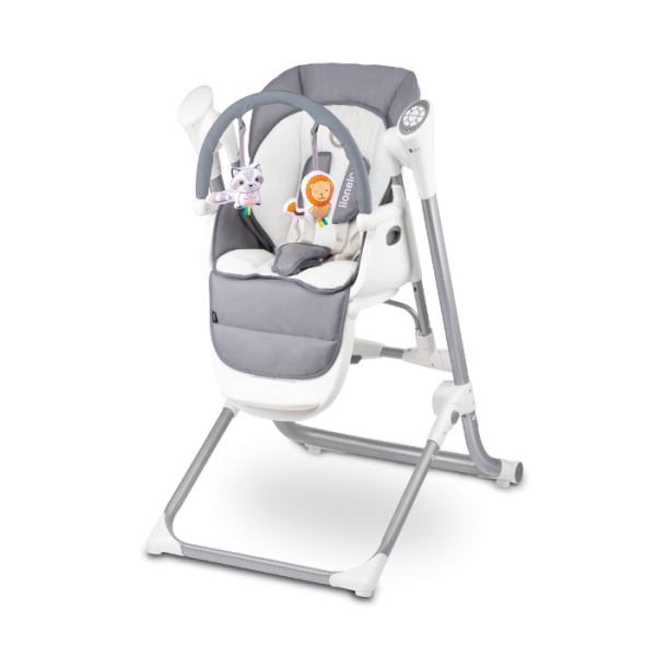 Кресло-качелька для кормления 2 в 1 Lionelo NILES GREY. Функция обнаружения крика. Многофункциональный стульчик, одновременно выполняет роль качалки. В комплекте 2 подвесные плюшевые игрушки.
Кресло-качелька для кормления 2 в 1 Lionelo NILES GREY. Функция обнаружения крика. Многофункциональный стульчик, одновременно выполняет роль качалки. В комплекте 2 подвесные плюшевые игрушки.