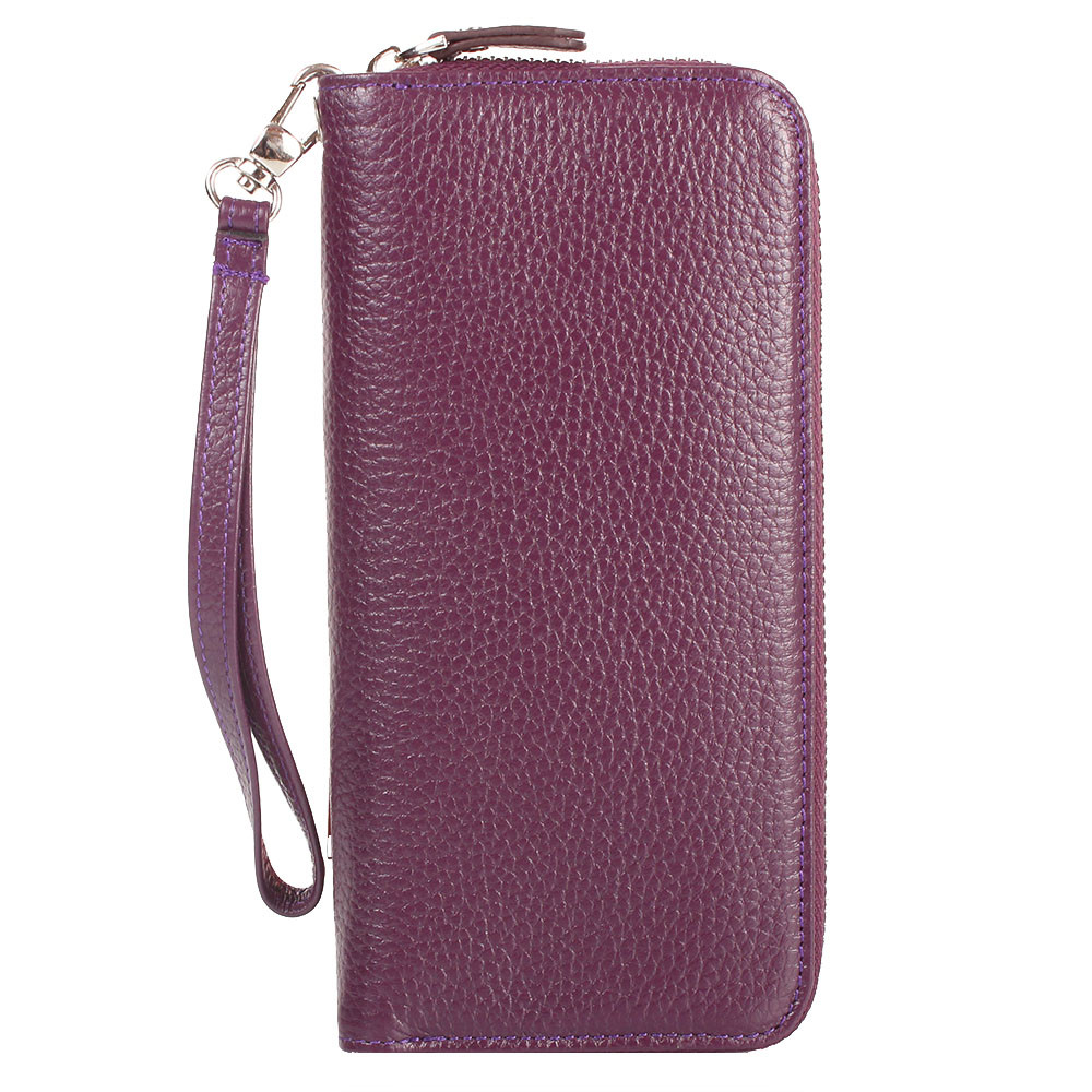 Кожаный кошелек женский Canpellini 19х9,5х2 см Фиолетовый 
Кожаный кошелек женский Canpellini 19х9,5х2 см Фиолетовый
