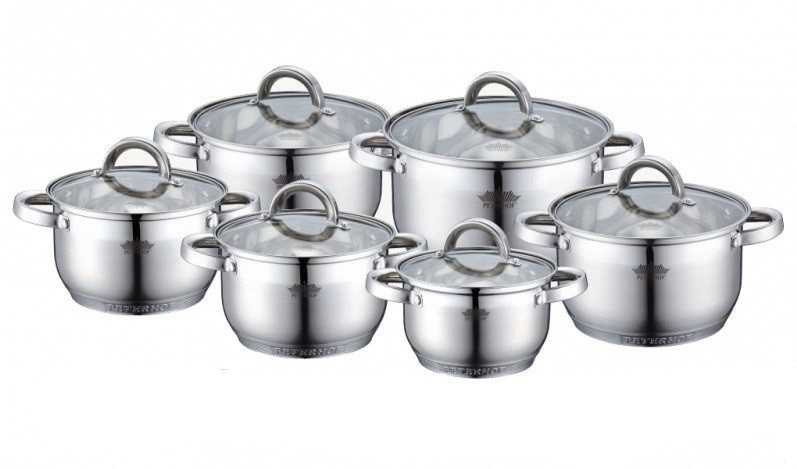 Набор кастрюль из нержавеющей стали 12 пр. Peterhof PH 15234 S 
Набор кастрюль из нержавеющей стали 12 пр. Peterhof PH 15234 S