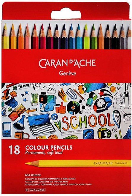 Карандаши цветные Caran d'Ache School Line картонный бокс 18 цветов (7630002334983)
Карандаши цветные Caran d'Ache School Line картонный бокс 18 цветов (7630002334983)