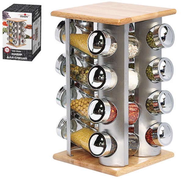 Набор для специй с деревянной подставкой Stenson MS-3505 17 предметов 
Набор для специй с деревянной подставкой Stenson MS-3505 17 предметов