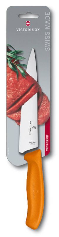 Кухонный нож Victorinox SwissClassic Carving 19см с оранжевой ручкой (блистер) (68006.19L9B)
Кухонный нож Victorinox SwissClassic Carving 19см с оранжевой ручкой (блистер) (68006.19L9B)
