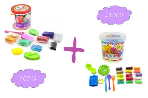 Набор легкого магического пластилина "Moon Light Clay", 10 цветов + Набор для лепки "Lovin Do Твои вкусности" 41066 (15-139124)
Набор легкого магического пластилина "Moon Light Clay", 10 цветов + Набор для лепки "Lovin Do Твои вкусности" 41066 (15-139124)