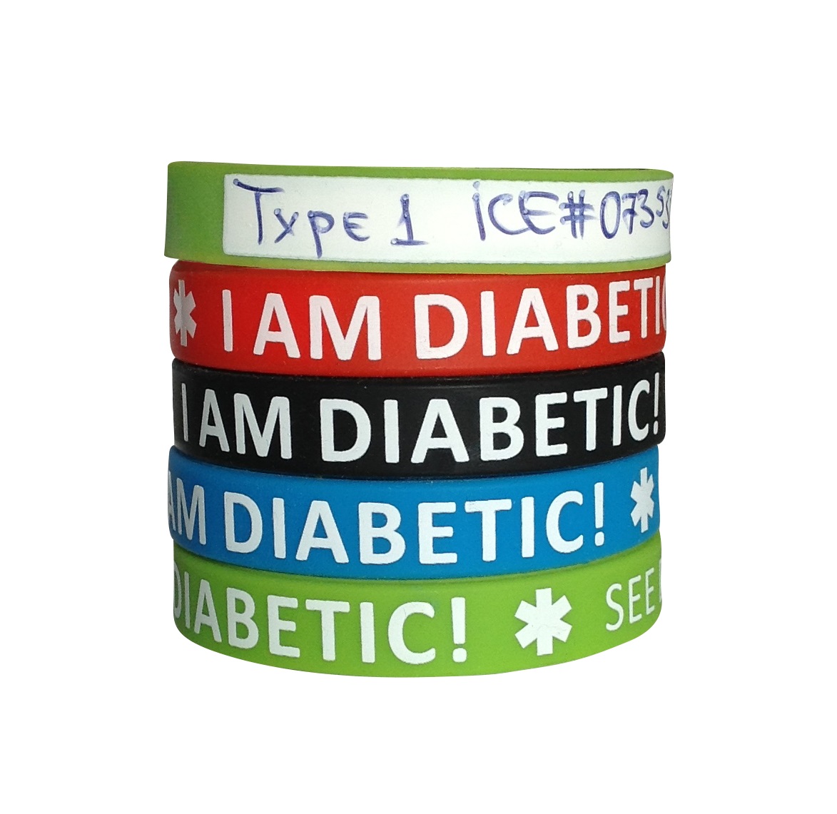 Силиконовый браслет диабетика Линия 24 I AM DIABETIC персонифицированный набор 4 штуки
Силиконовый браслет диабетика Линия 24 I AM DIABETIC персонифицированный набор 4 штуки