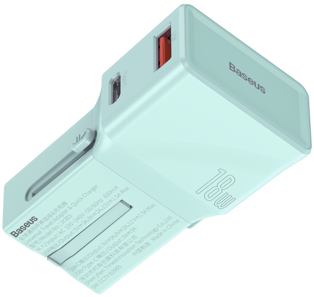 Сетевое зарядное устройство Baseus Universal Conversion PPS QC3.0+PD3.0 18W USB+Type-C 3A Универсальное Голубой
Сетевое зарядное устройство Baseus Universal Conversion PPS QC3.0+PD3.0 18W USB+Type-C 3A Универсальное Голубой