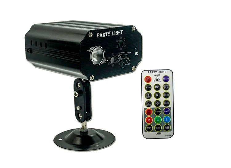 Лазерный проектор световых эффектов, MINI Party Light EMS083 Чёрный, лазерная гирлянда, светомузыка (1007526-Black-1)
Лазерный проектор световых эффектов, MINI Party Light EMS083 Чёрный, лазерная гирлянда, светомузыка (1007526-Black-1)