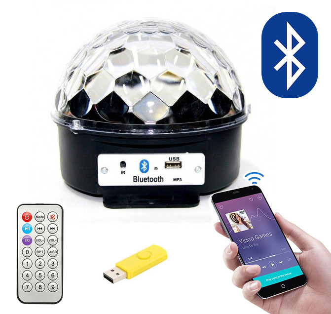 Блютуз диско шар светодиодный музыкальный MP3 с флешкой и ПДУ, LED KTV Ball, светомузыка для дома (1000677-Black-1)
Блютуз диско шар светодиодный музыкальный MP3 с флешкой и ПДУ, LED KTV Ball, светомузыка для дома (1000677-Black-1)
