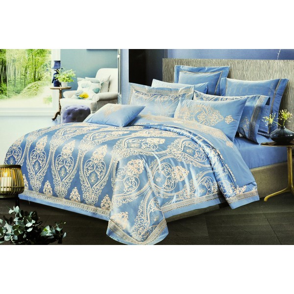 Комплект постельного белья Grace blue SoundSleep сатин-жаккард голубой полуторный
Комплект постельного белья Grace blue SoundSleep сатин-жаккард голубой полуторный
