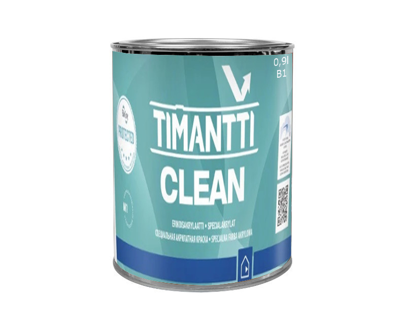 Краска антимикробная с серебром TEKNOS TIMANTTI CLEAN для влажных помещений белая (база 1) 0,9л
Краска антимикробная с серебром TEKNOS TIMANTTI CLEAN для влажных помещений белая (база 1) 0,9л