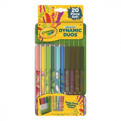 Парные фломастеры Crayola Dynamic Duos в пластиковой подставке, 20 шт (17-6852634)
Парные фломастеры Crayola Dynamic Duos в пластиковой подставке, 20 шт (17-6852634)
