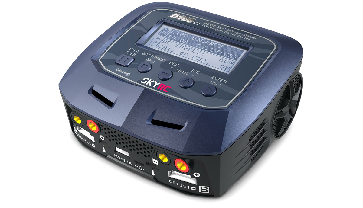 Зарядное устройство дуо SkyRC D100 V2 10A/100WxAC/200WxDC с/БП универсальное (SK-100131)
Зарядное устройство дуо SkyRC D100 V2 10A/100WxAC/200WxDC с/БП универсальное (SK-100131)