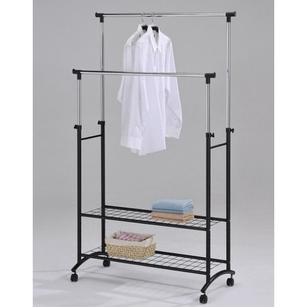 Телескопическая стойка-вешалка для одежды с двумя полками для обуви Casual Hanger
Телескопическая стойка-вешалка для одежды с двумя полками для обуви Casual Hanger