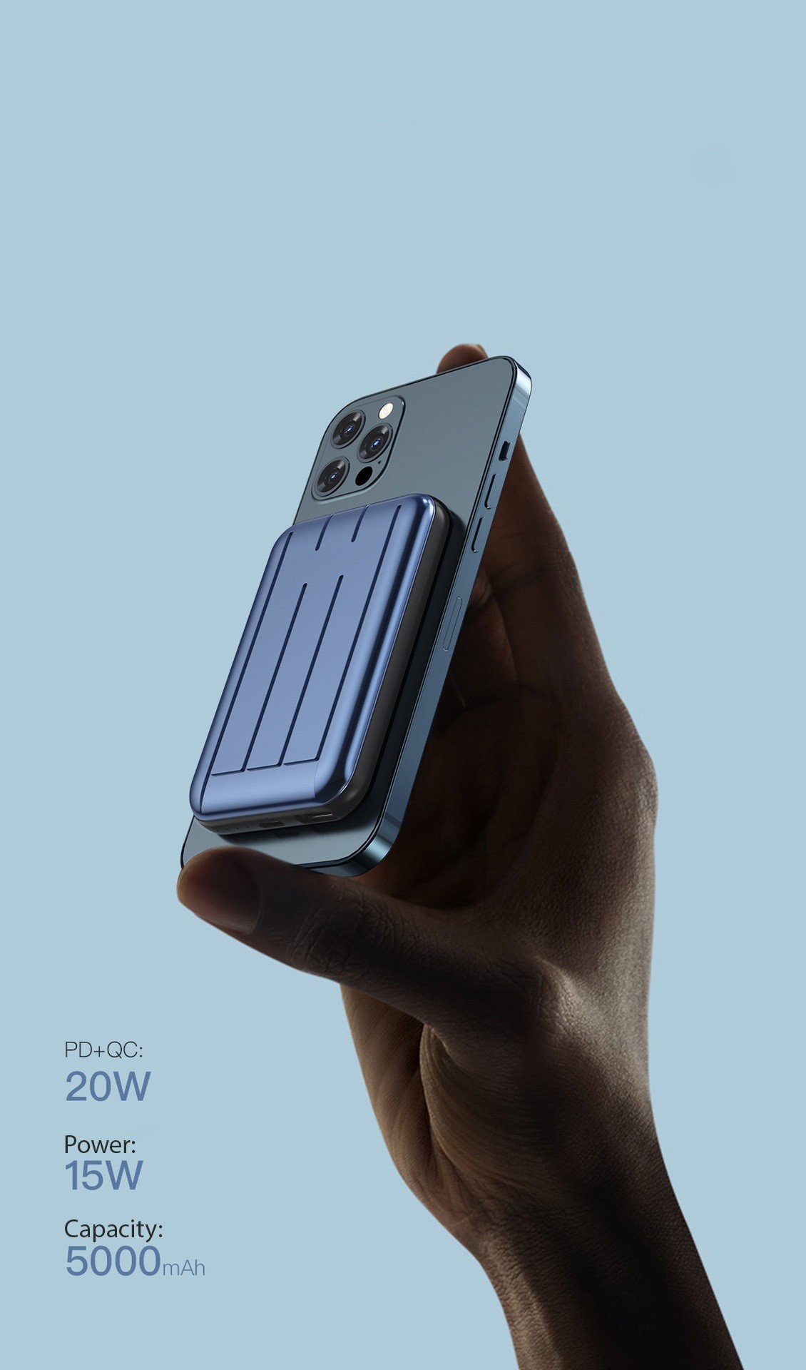 Безпровідний магнітний повербанк CI. Wireless Magnetic Power Bank for Apple Devices Blue
Безпровідний магнітний повербанк CI. Wireless Magnetic Power Bank for Apple Devices Blue