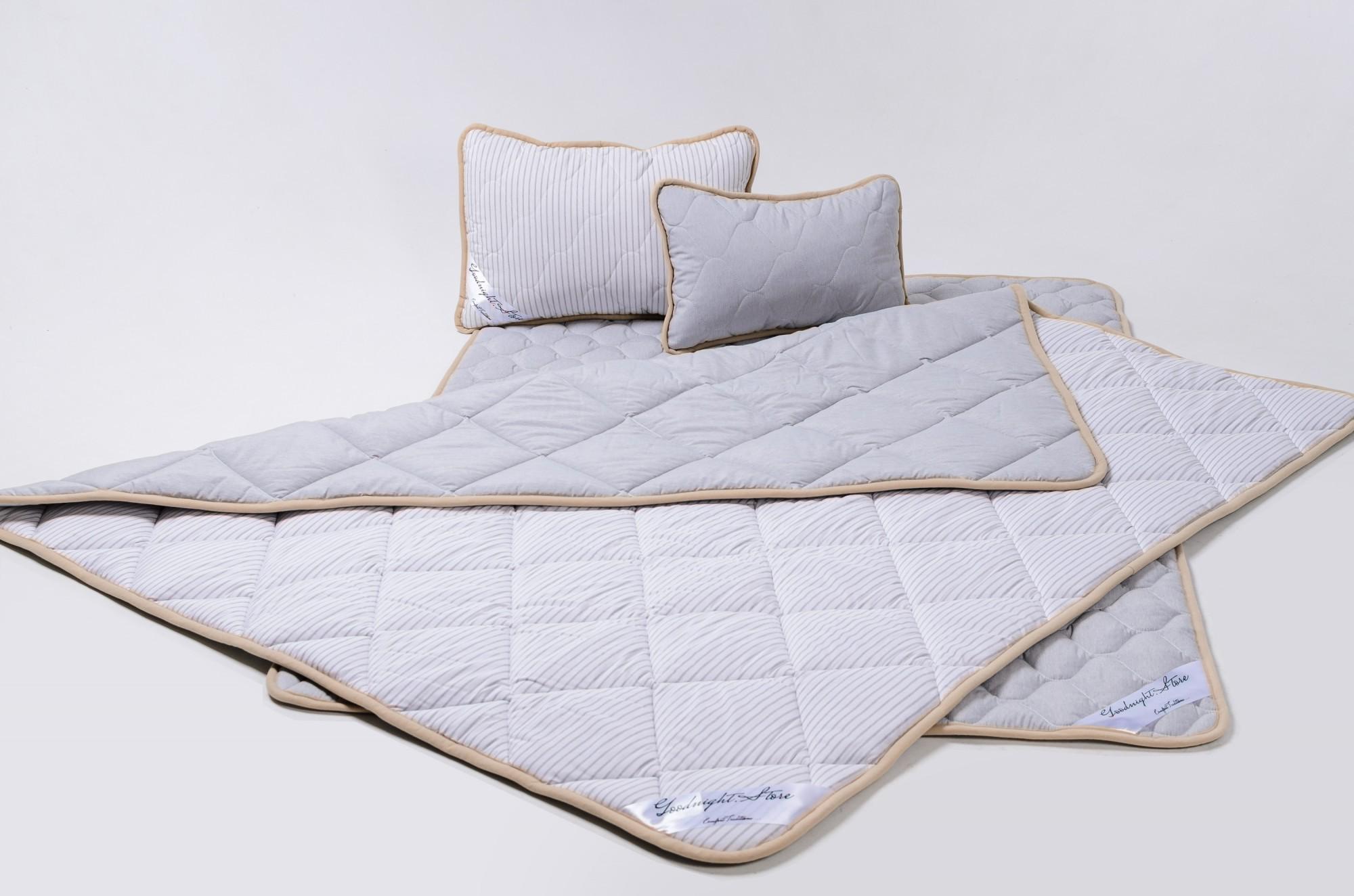 Комплект Goodnight.Store : Ковдра 180х200 + Подушка 40х60 2шт. Двохспальний колір Сірий / Білий у смужку
Комплект Goodnight.Store : Ковдра 180х200 + Подушка 40х60 2шт. Двохспальний колір Сірий / Білий у смужку