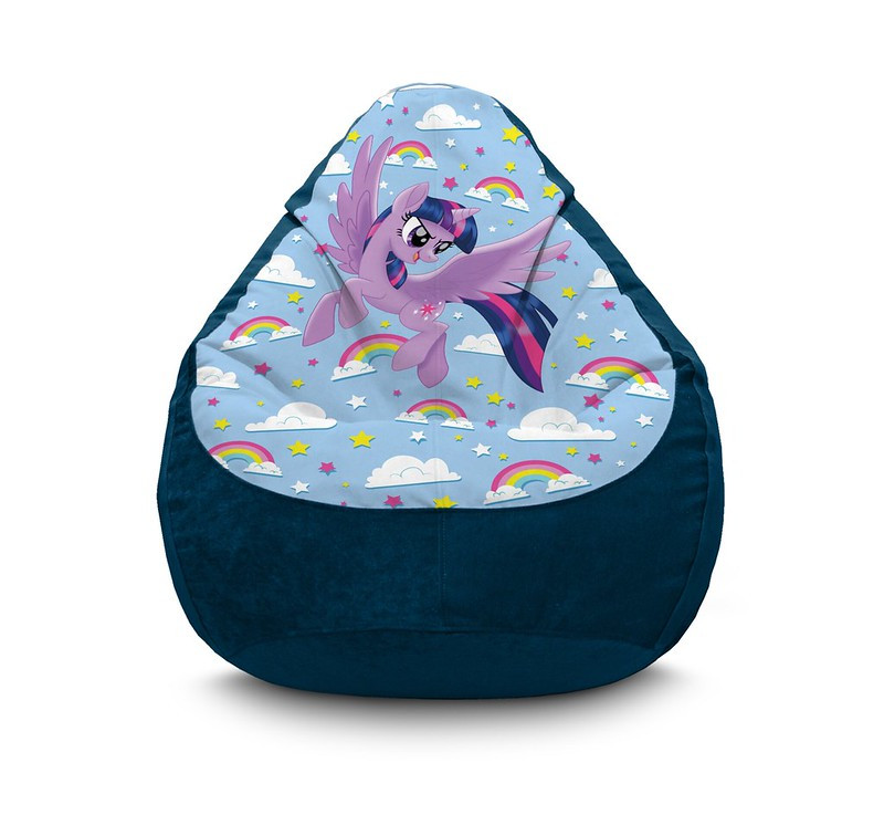 Кресло мешок iPuff "My Little Pony. Twilight Sparkle and rainbow" Флок L (70x100 см) Синий
Кресло мешок iPuff "My Little Pony. Twilight Sparkle and rainbow" Флок L (70x100 см) Синий