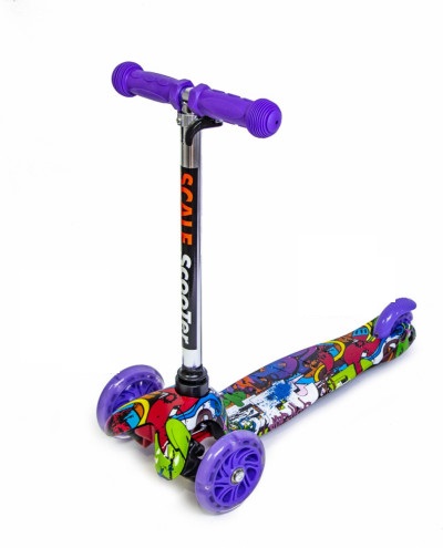Детский трехколесный самокат Scooter Micro Mini со светящимися колесами и рисунком, Graffity Violet
Детский трехколесный самокат Scooter Micro Mini со светящимися колесами и рисунком, Graffity Violet