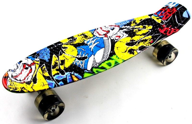 Пенни борд (Penny Board) 22" со светящимися колесами и рисунком, "Cool Draft" Joker
Пенни борд (Penny Board) 22" со светящимися колесами и рисунком, "Cool Draft" Joker
