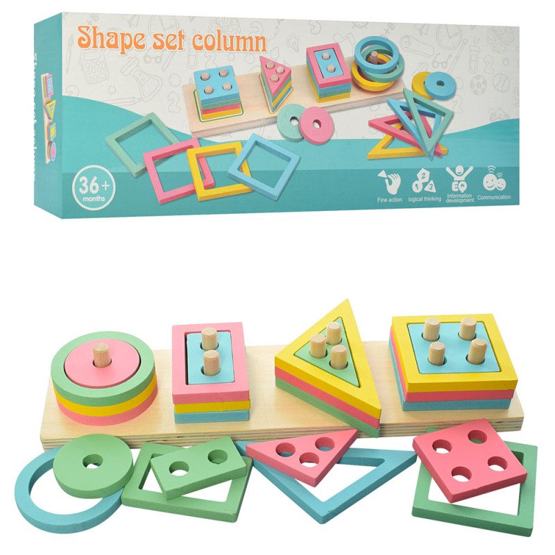 Деревянная игрушка Геометрика, 32 детали A-Toys 24063
Деревянная игрушка Геометрика, 32 детали A-Toys 24063