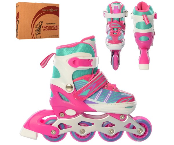 Раздвижные ролики PROFI A4139-S (31-34, S) Розовые 
Раздвижные ролики PROFI A4139-S (31-34, S) Розовые