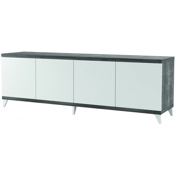 Тумба под телевизор в гостиную из ДСП Тревизо 4 финмарк серый/белый глянец Світ меблів
Тумба под телевизор в гостиную из ДСП Тревизо 4 финмарк серый/белый глянец Світ меблів