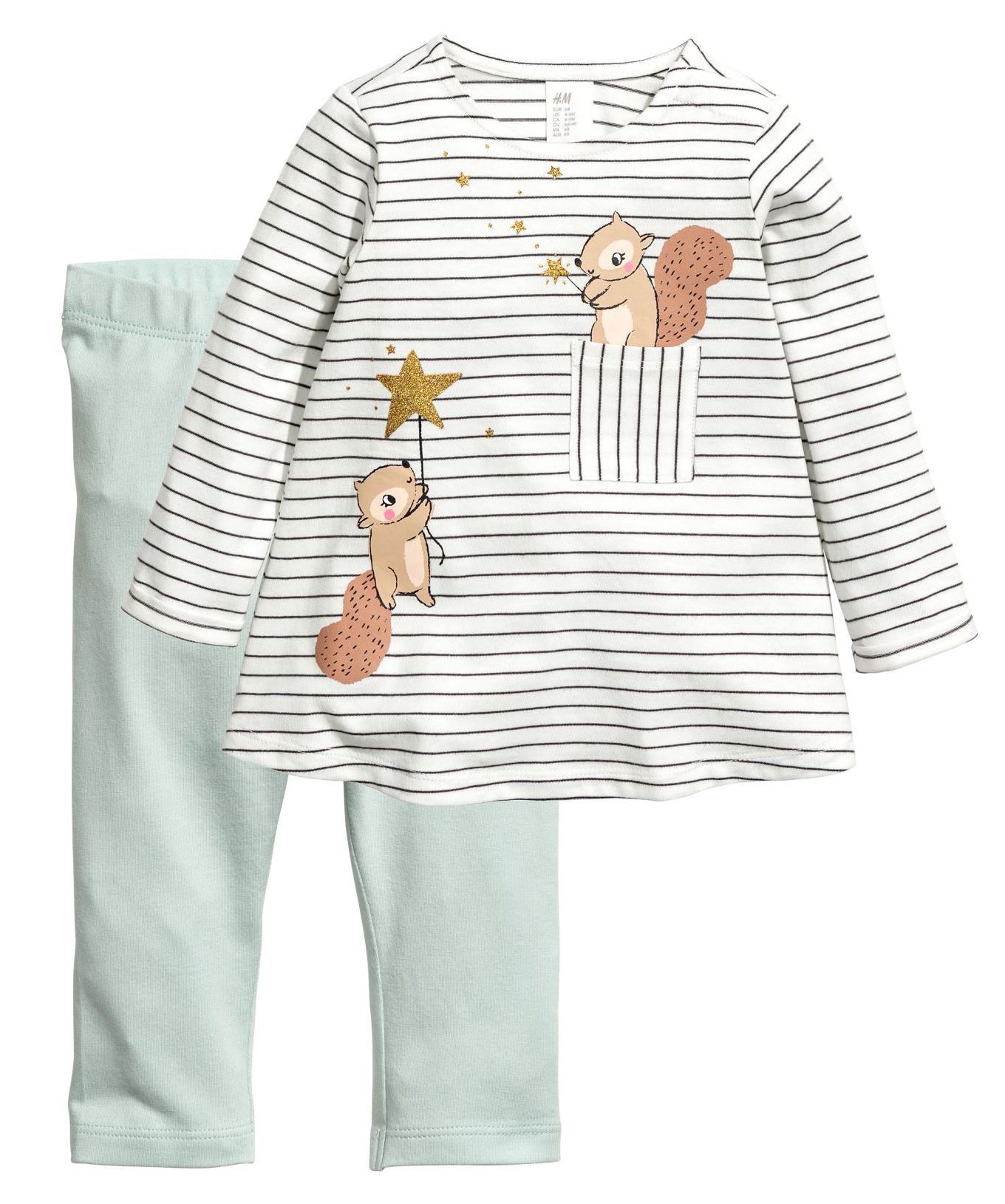 Комплект (футболка с длинными рукавами + лосины) H&M 2202-54887862 86 см Белый с зеленым в полоску (hm07541342760)
Комплект (футболка с длинными рукавами + лосины) H&M 2202-54887862 86 см Белый с зеленым в полоску (hm07541342760)