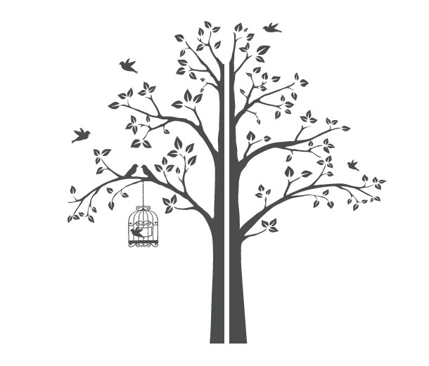 Интерьерная наклейка IdeaClock Tree with a cage, corner 190х195 см Темно-серый(62274-46-51)
Интерьерная наклейка IdeaClock Tree with a cage, corner 190х195 см Темно-серый(62274-46-51)