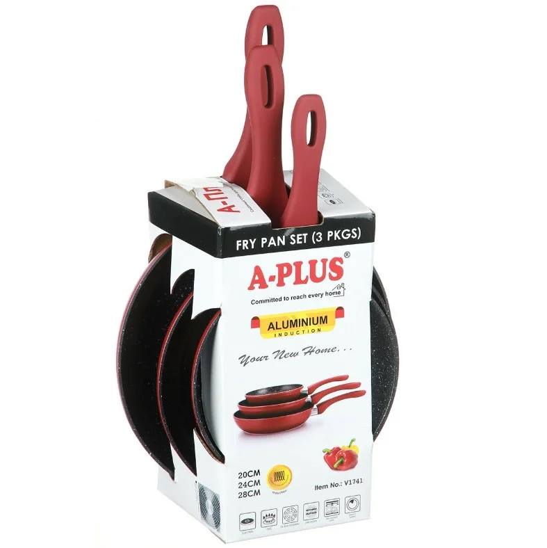Набор сковородок A-PLUS 1741 - 3 ШТ (20 СМ, 24 СМ, 28 СМ) мраморное покрытие (ADVB-00506)
Набор сковородок A-PLUS 1741 - 3 ШТ (20 СМ, 24 СМ, 28 СМ) мраморное покрытие (ADVB-00506)