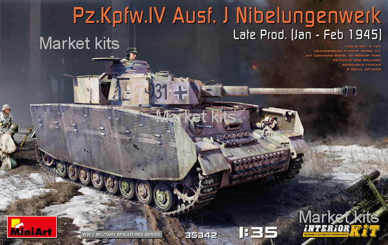 Немецкий танк Pz.Kpfw.IV AUSF.J (январь - февраль 1945). С интерьером 1:35 MINIART (MA35342)
Немецкий танк Pz.Kpfw.IV AUSF.J (январь - февраль 1945). С интерьером 1:35 MINIART (MA35342)