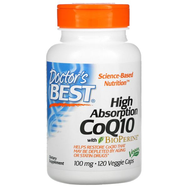 Коэнзим Q10 High Absorption CoQ10 with BioPerine Doctor's Best 100 мг 120 капсул (DB080)
Коэнзим Q10 High Absorption CoQ10 with BioPerine Doctor's Best 100 мг 120 капсул (DB080)