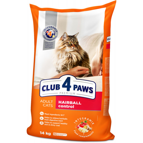 Сухой корм Клуб 4 Лапы Hairball Control Adult Premium для выведения шерсти для взрослых кошек, 14 кг
Сухой корм Клуб 4 Лапы Hairball Control Adult Premium для выведения шерсти для взрослых кошек, 14 кг