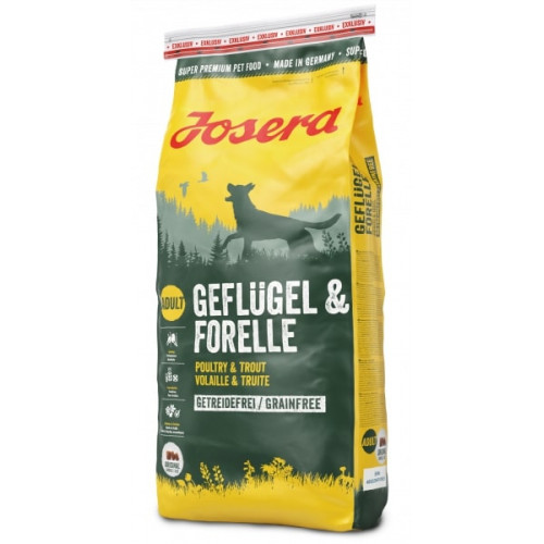Сухой корм Josera Adult Geflugel & Forelle для взрослых и активных собак, с мясом птицы и форели, 15 кг
Сухой корм Josera Adult Geflugel & Forelle для взрослых и активных собак, с мясом птицы и форели, 15 кг