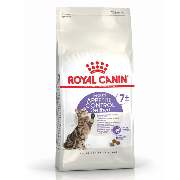 Сухой корм для кошек Royal Canin STERILISED APPETITE CONTROL +7 для стерильнных кошек от 7 лет 1,5кг
Сухой корм для кошек Royal Canin STERILISED APPETITE CONTROL +7 для стерильнных кошек от 7 лет 1,5кг