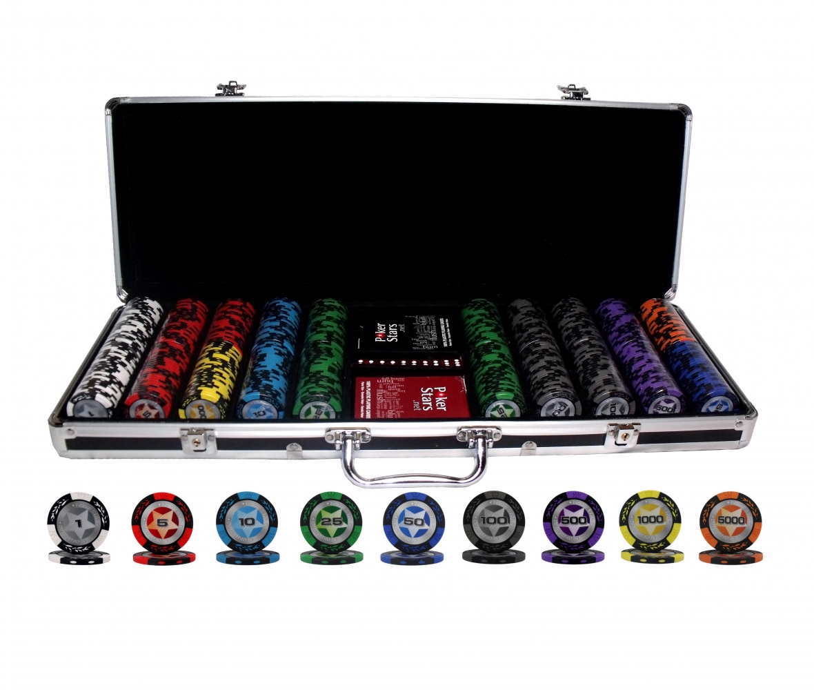 Профессиональный покерный набор Goods4u PokerStar 500 номинальных фишек в кейсе
Профессиональный покерный набор Goods4u PokerStar 500 номинальных фишек в кейсе