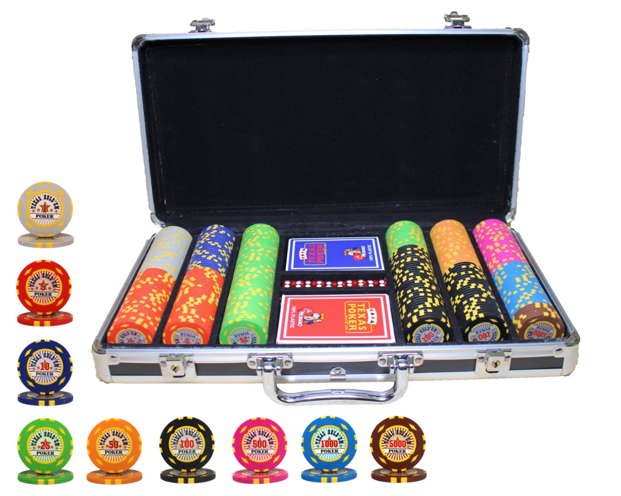 Профессиональный покерный набор Goods4u Texas Holdem Poker 300 номинальных фишек в кейсе
Профессиональный покерный набор Goods4u Texas Holdem Poker 300 номинальных фишек в кейсе