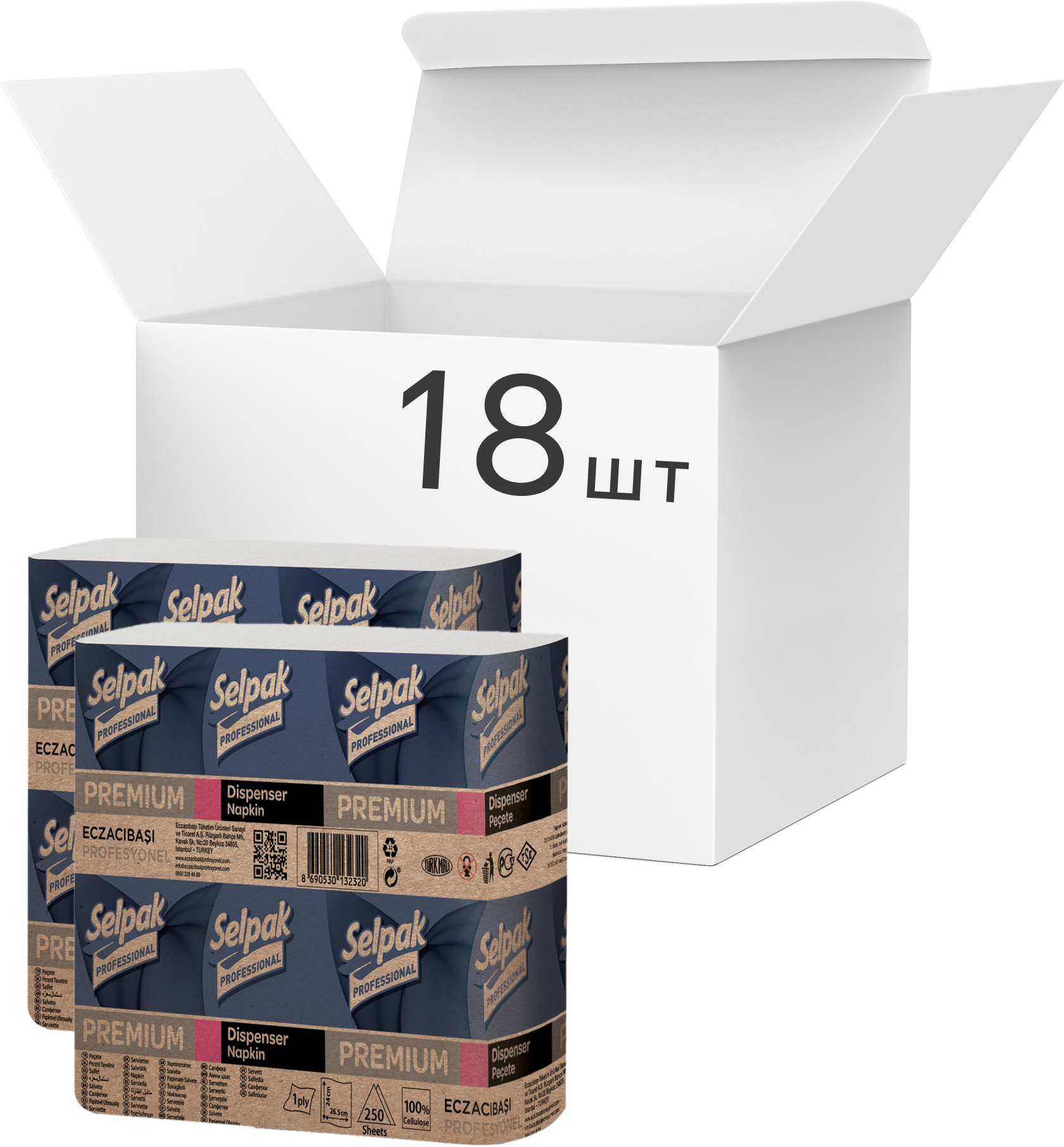 Упаковка салфеток Selpak Professional Premium для диспенсера однослойные 18 пачек по 250 шт
Упаковка салфеток Selpak Professional Premium для диспенсера однослойные 18 пачек по 250 шт