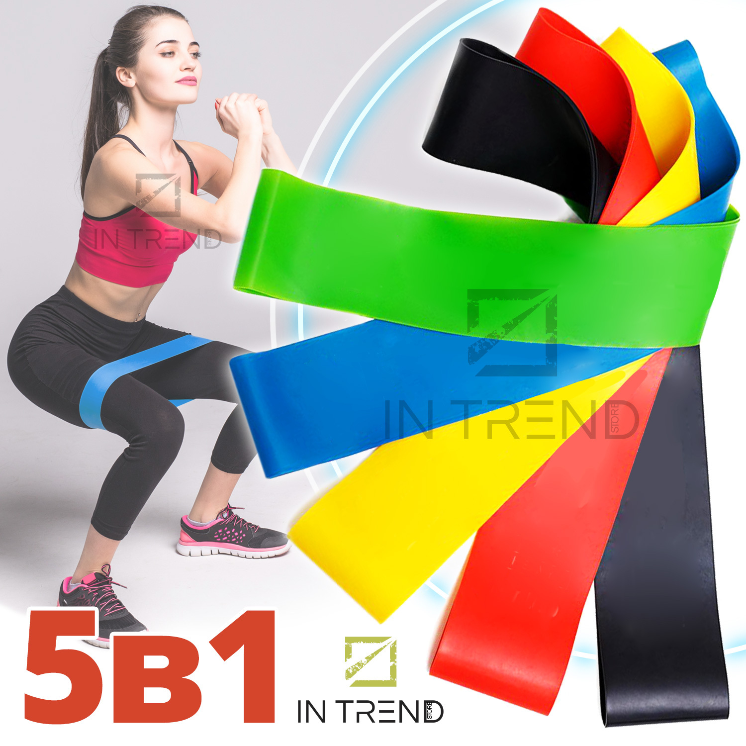 Набор фитнес резинки Exercise resistance bands из 5 лент для фитнеса и спорта – Ассорти эластичная лента из латекса для тренировок и похудения, Разноцветный
Набор фитнес резинки Exercise resistance bands из 5 лент для фитнеса и спорта – Ассорти эластичная лента из латекса для тренировок и похудения, Разноцветный