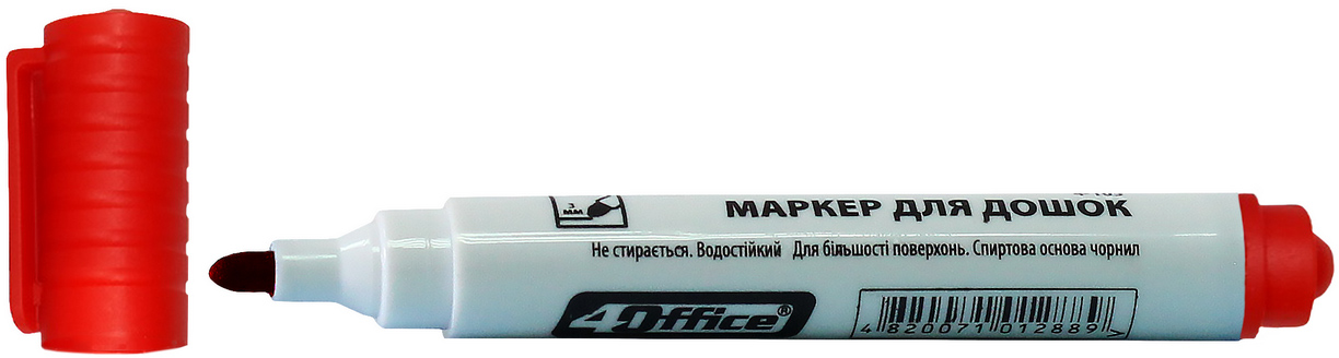 Набор маркеров для сухостираемых досок 4Office Красный 1-3 мм 12 шт (4-105/14820071012862)
Набор маркеров для сухостираемых досок 4Office Красный 1-3 мм 12 шт (4-105/14820071012862)