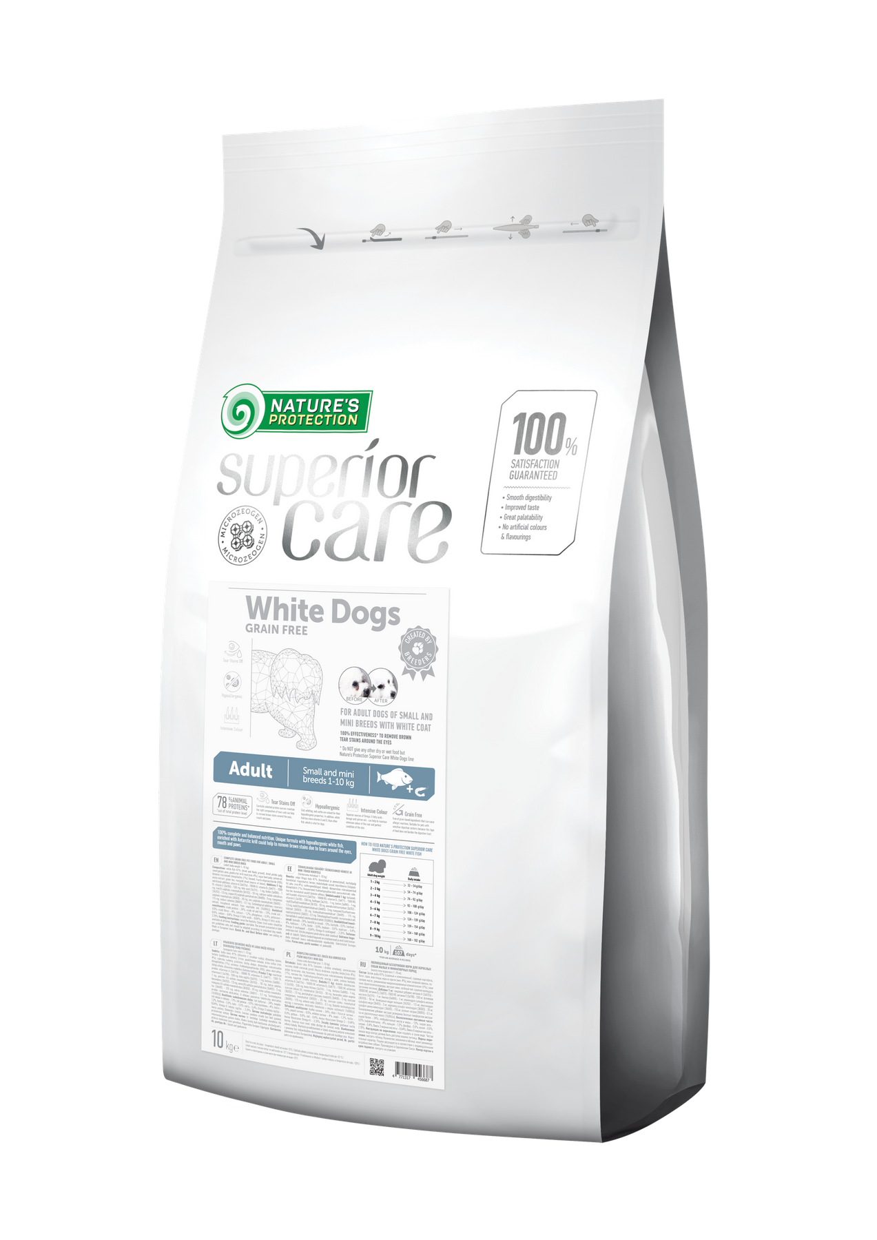 Корм для собак мелких пород с белой шерстью Nature's Protection Superior Care White Dog Grain Free Small And Mini Breeds 10 кг
Корм для собак мелких пород с белой шерстью Nature's Protection Superior Care White Dog Grain Free Small And Mini Breeds 10 кг