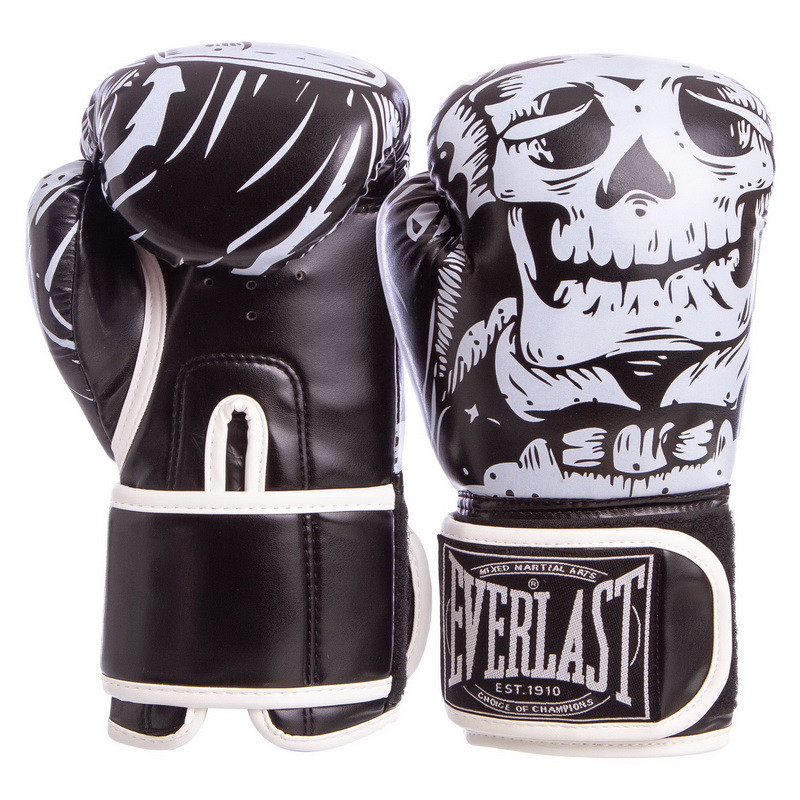 Перчатки для бокса и единоборств на липучке Everlast SKULL Champ 5493 черный-белый 10 унций
Перчатки для бокса и единоборств на липучке Everlast SKULL Champ 5493 черный-белый 10 унций