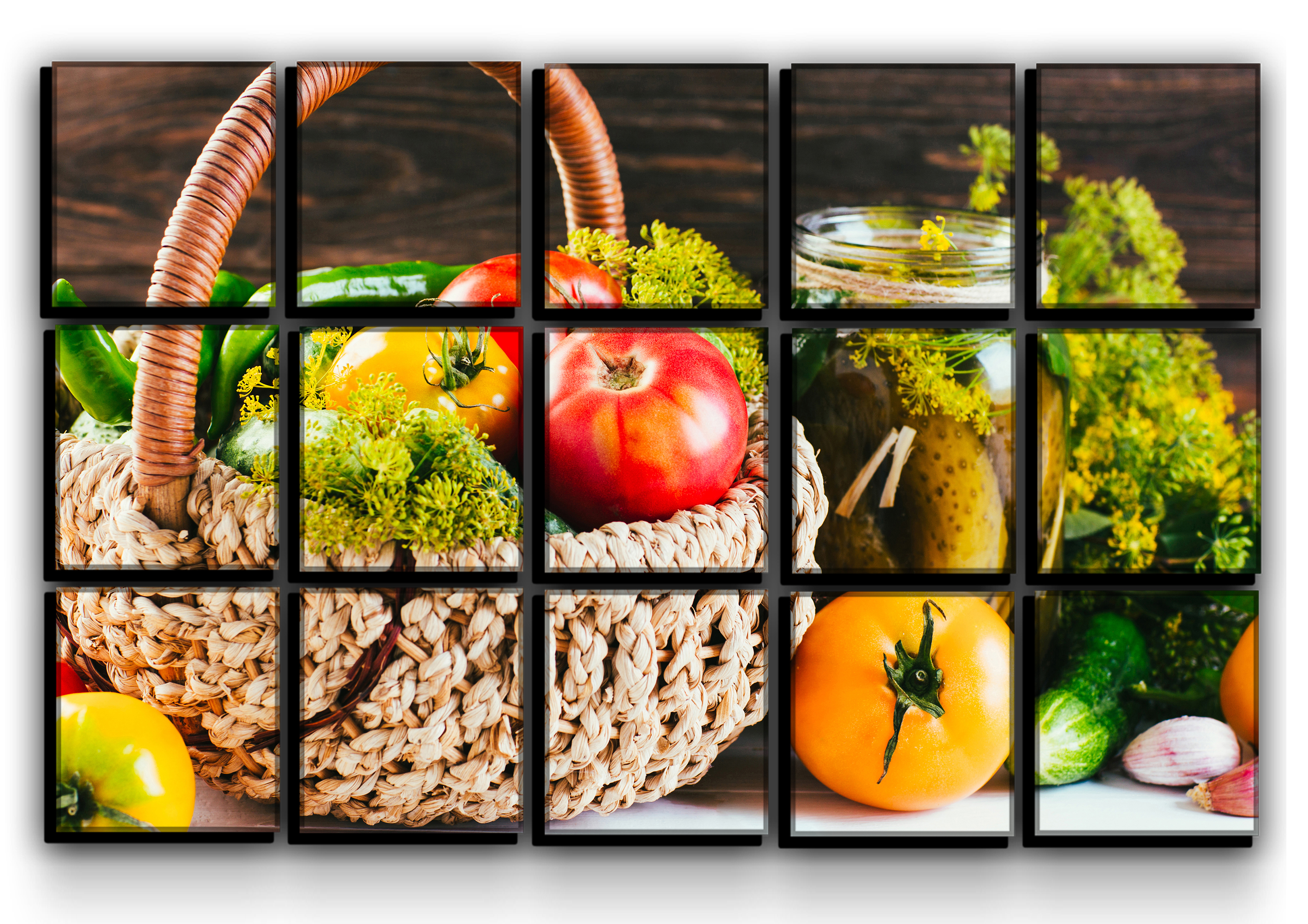 Модульная картина на холсте из 15 частей Корзина с овощами вкусная еда, кухонная тематика Hotel Arizona HD 77 см x 127 см
Модульная картина на холсте из 15 частей Корзина с овощами вкусная еда, кухонная тематика Hotel Arizona HD 77 см x 127 см