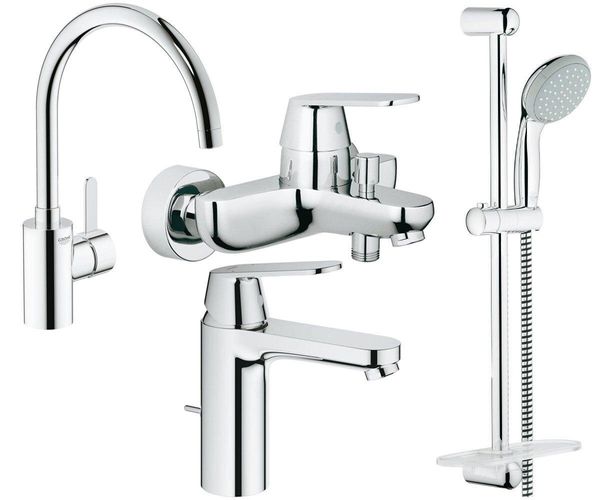 Комплект смесителей в ванную GROHE хром EUROSMART COSMOPOLITAN латунь 126115MK
Комплект смесителей в ванную GROHE хром EUROSMART COSMOPOLITAN латунь 126115MK
