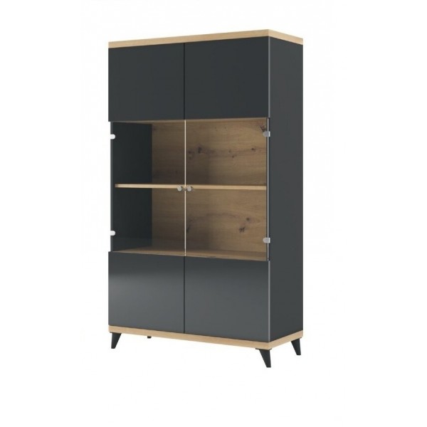 Шкаф витрина в гостиную из ДСП Тревизо 2ДСк антрацит/дуб артизан цвет Світ Меблів
Шкаф витрина в гостиную из ДСП Тревизо 2ДСк антрацит/дуб артизан цвет Світ Меблів