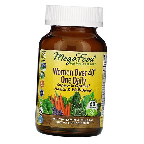 Витамины для женщин после 40 лет, Women Over 40 One Daily, Mega Food 60таб (36343006)
Витамины для женщин после 40 лет, Women Over 40 One Daily, Mega Food 60таб (36343006)